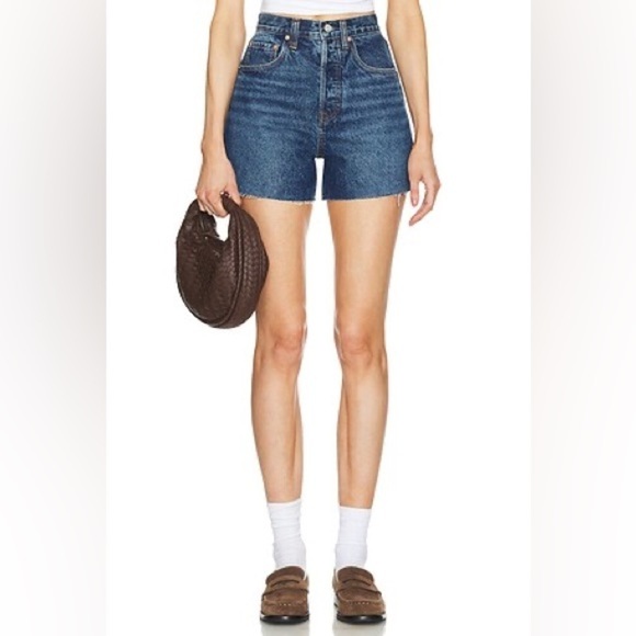 REVOLVE Pants - AG Jeans x Alexa Chung The Fifi Short Dark Wash Size 26 NWT